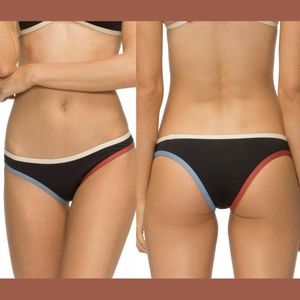 NEW Tavik Jayden‎ Colorblock Bikini Bottoms BlacK/HIBISCUS [SZ Medium ]